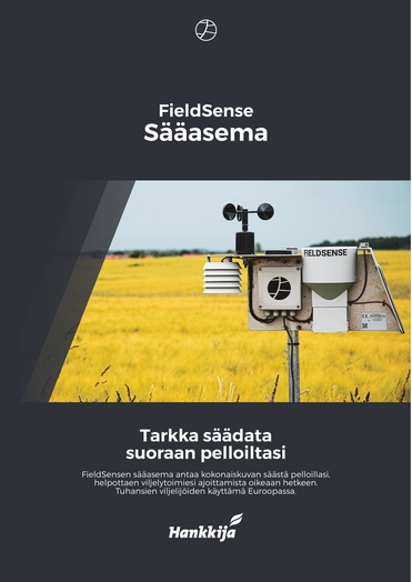 FieldSense Sääasema – Tarkka säädata suoraan pelloiltasi